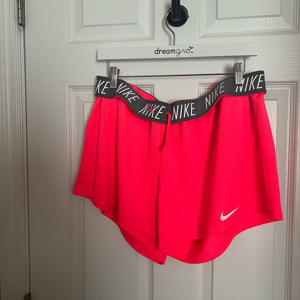 Nike Pink Athletic Dri-Fit Shorts with Elastic Waistband
